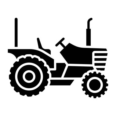 Traktör web simgesi, vektör çizim 