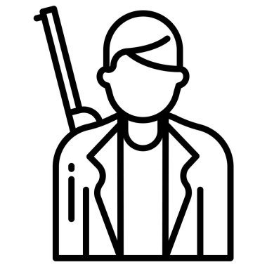 Adamım. Web simgesi basit illüstrasyon