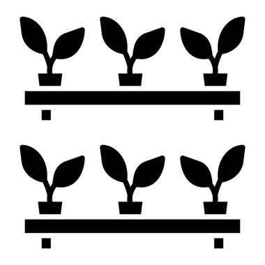 Bitki simgesinin vektör illüstrasyonu
