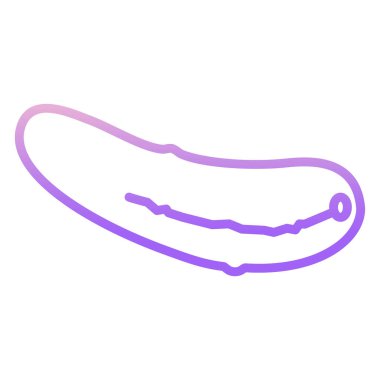 Salatalığın vektör simgesi beyaz arkaplanda izole edildi 