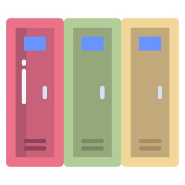 Okul dolapları vektör simgesi