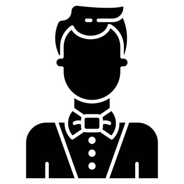 Garson. Web simgesi basit illüstrasyon