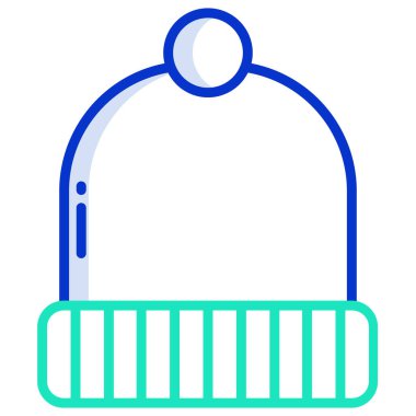 Beanie web simgesi, vektör illüstrasyonu