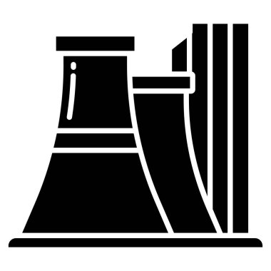 Fabrika binası. Web simgesi basit illüstrasyon