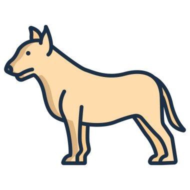 Köpek. Web simgesi vektör illüstrasyonu