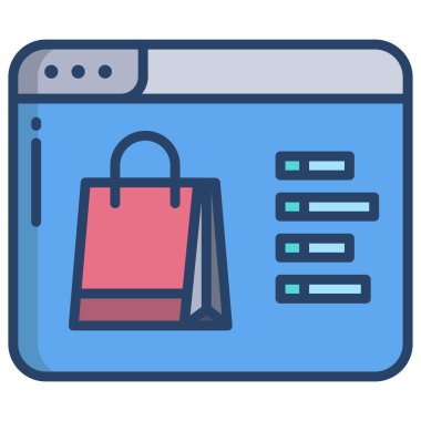 Alışveriş çantası. Basit resimleme