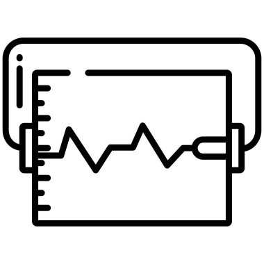 Beyaz arkaplanda basit sismometre simgesi