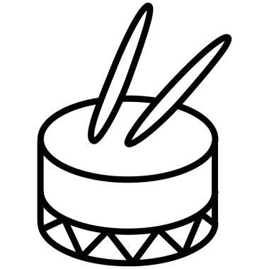 davul simgesi vektör illüstrasyonu 