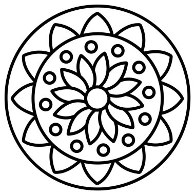 soyut çiçek süsleme, vektör çizim 