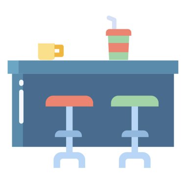 Masa. Web simgesi basit illüstrasyon