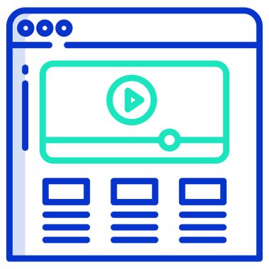 Web sitesi simgesi, vektör illüstrasyonu 