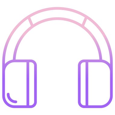 Kulaklık. Web simgesi basit illüstrasyon