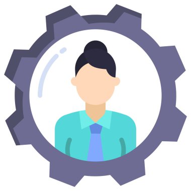 kadın web simgesi basit illüstrasyon