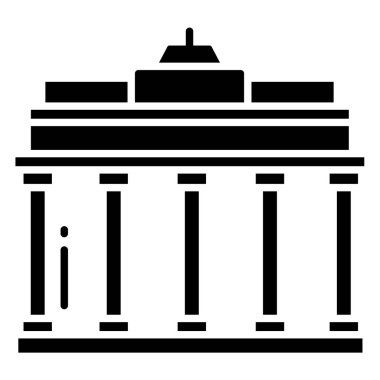 Müze. Web simgesi basit illüstrasyon