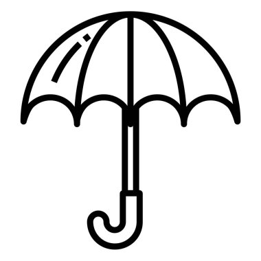 Şemsiye. Web simgesi basit illüstrasyon