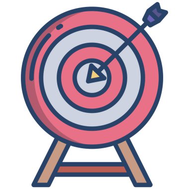 Beyaz arkaplandaki basit vektör simgesini hedef al