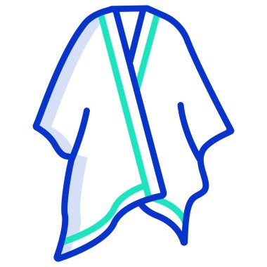 Ruana ikonu. vektör illüstrasyonu