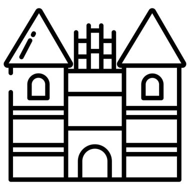 Şato. Web simgesi basit illüstrasyon