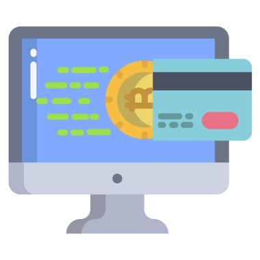 İnternetten alışveriş. Basit resimleme