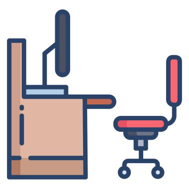 Sandalye. Web simgesi basit illüstrasyon