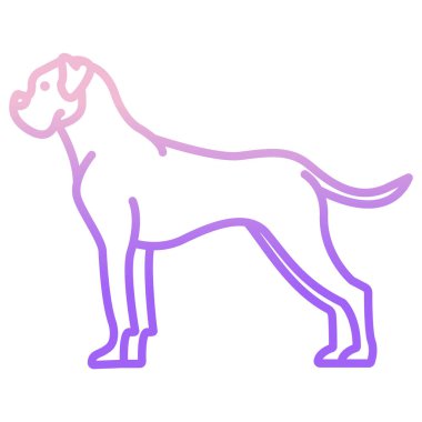 köpek simgesi, vektör illüstrasyonu