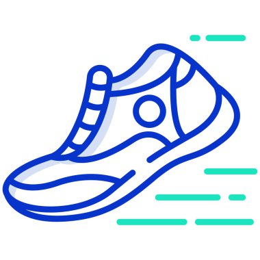 Beyaz arkaplanda basit vektör Sneaker simgesi