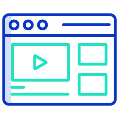 İnternet sitesi. Web simgesi basit illüstrasyon