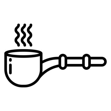 Beyaz arkaplanda sigara içme çubuğu simgesi