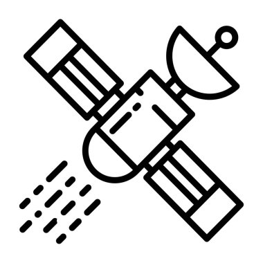 Basit vektör simgesi, uydunun çizimi