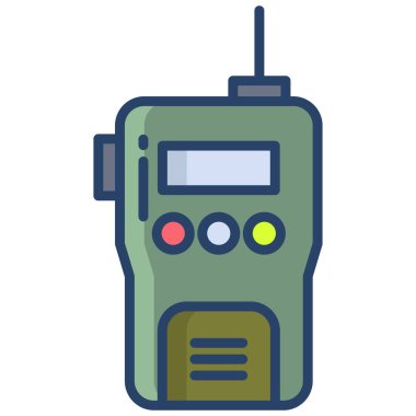 Telsiz talkie basit simgesi, vektör illüstrasyonu