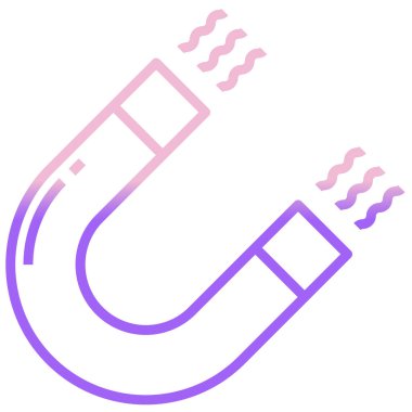 Mıknatıs Web simgesi basit illüstrasyon