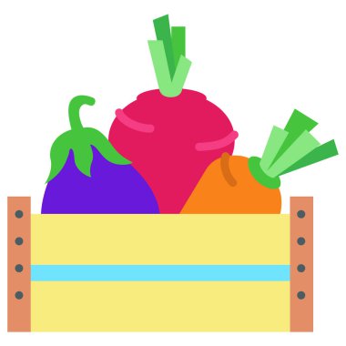 Sebze ağ simgesi basit vektör illüstrasyonu