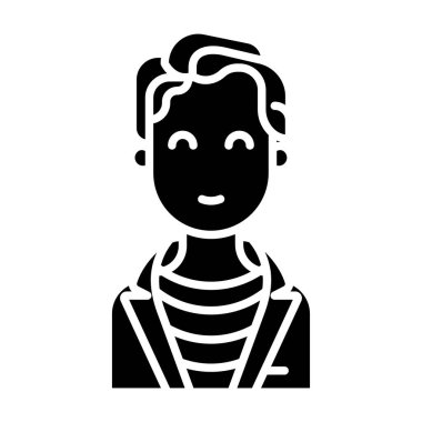 avatar vektör renk çizgisi simgesi