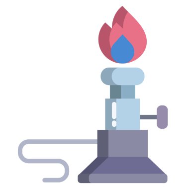 Gaz ocağı. Basit resimleme