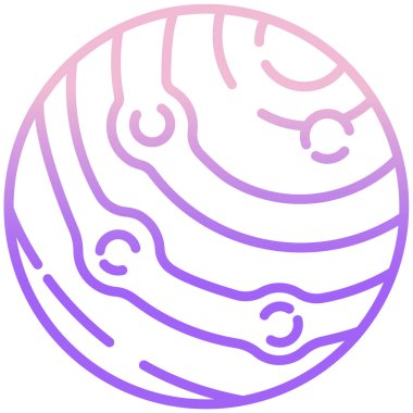 Gezegen. Web simgesi basit illüstrasyon