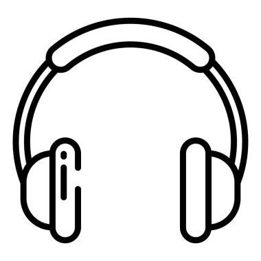 kulaklıklar web simgesi, vektör illüstrasyonu 