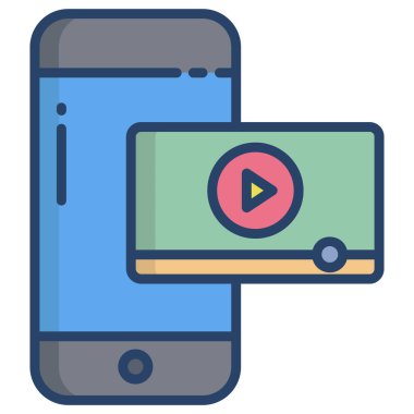  Cep telefonu web simgesi, vektör çizim