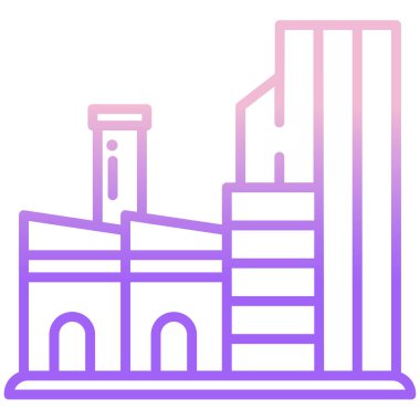 Bina. Web simgesi basit illüstrasyon