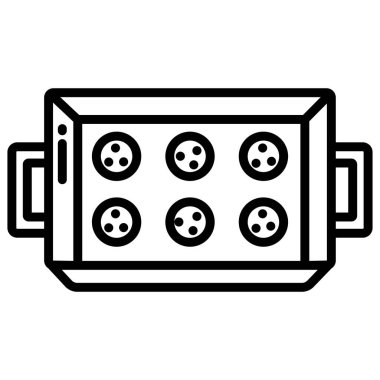 Basit vektör simgesi, Fırın tepsisinin çizimi