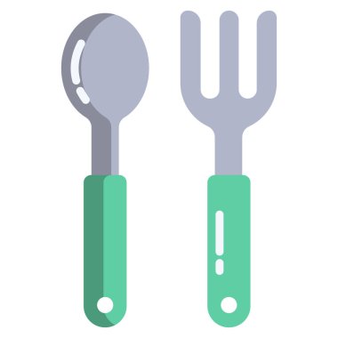 Çatal bıçak. Web simgesi basit tasarım