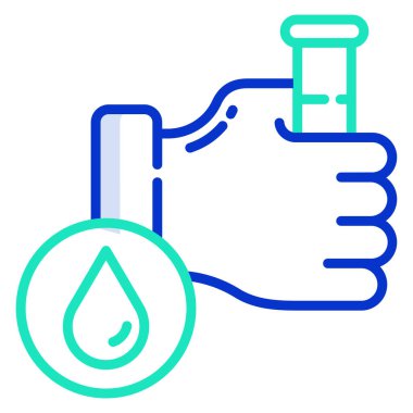 Beyaz arkaplanda Kimyasal Deney simgesi