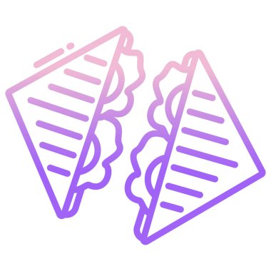 Sandwitch satır simgesinin vektör illüstrasyonu.