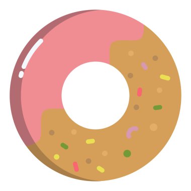donut web simgesi, vektör illüstrasyonu 