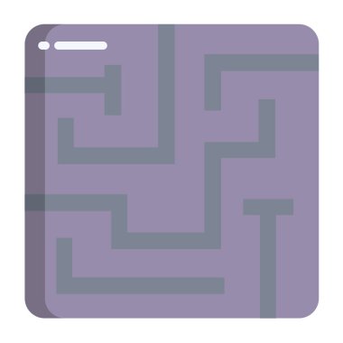 Labirent simgesi. düz tasarım