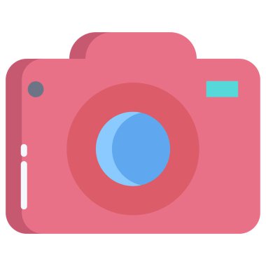 Kamera. Web simgesi basit illüstrasyon  