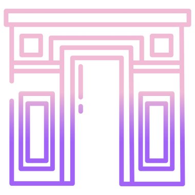 Güneşin Kapısı basit simgesi, vektör illüstrasyonu