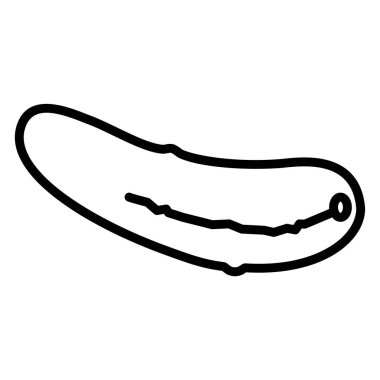 Salatalığın vektör simgesi beyaz arkaplanda izole edildi 