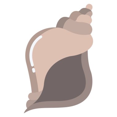 Beyaz arkaplanda basit deniz kabuğu simgesi