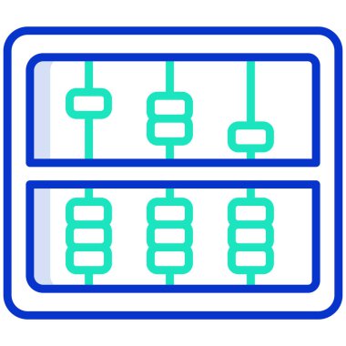 Basit vektör simgesi, abaküs çizimi