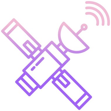 Uydu. Web simgesi vektör illüstrasyonu